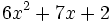 6x^2+7x+2\;