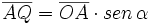 \overline{AQ}=\overline{OA} \cdot sen \, \alpha