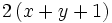 2\,(x+y+1)\;