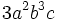 3a^2b^3c\!