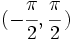 (-\cfrac{\pi}{2},\cfrac{\pi}{2}\,)