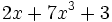 2x+7x^3+3\;