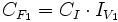 C_{F_1} = C_I \cdot I_{V_1}