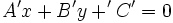 A'x+B'y+'C'=0\,