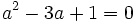 a^2-3a+1=0\;