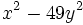 x^2-49y^2\;