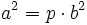 a^2=p \cdot b^2