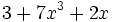 3+7x^3+2x\;