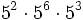 5^2 \cdot 5^6 \cdot 5^3