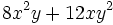 8x^2y+12xy^2\;