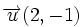 \overrightarrow{u}(2,-1)
