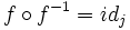 f \circ f^{-1}=id_j