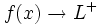 f(x) \rightarrow L^+