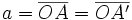 a=\overline{OA}=\overline{OA'}