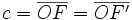 c=\overline{OF}=\overline{OF'}