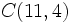 C(11,4)\,