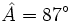 \hat A=87^\circ