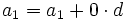 a_1 = a_1 + 0 \cdot d \;\!