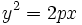 y^2=2px\,