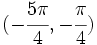 (-\cfrac{5\pi}{4},-\cfrac{\pi}{4})