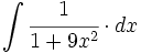 \int \cfrac{1}{1+9x^2} \cdot dx