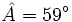 \hat A=59^\circ