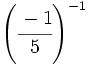 \left( \cfrac{-1}{5} \right)^{-1}\;