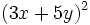 (3x+5y)^2\,