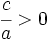 \cfrac{c}{a}>0