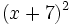 (x+7)^2\;