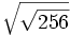 \sqrt{\sqrt{256}}\;