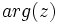 arg(z)\,