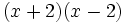 (x+2)(x-2)\;