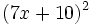 (7x+10)^2\;