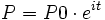 P = P0 \cdot e^{it}
