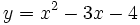 y = x^2-3x-4\;