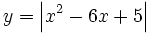 y=\left| x^2-6x+5 \right|