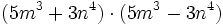 (5m^3+3n^4)\cdot(5m^3-3n^4)\,