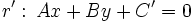 r': \, Ax+By+C'=0