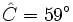 \hat C=59^\circ