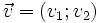 \vec{v} = (v_1;v_2)