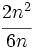 \cfrac{2n^2}{6n}\;