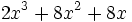 2x^3+8x^2+8x\;