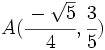 A(\cfrac{-\sqrt{5}}{4},\cfrac{3}{5})\;