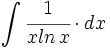 \int \cfrac{1}{x ln \, x} \cdot dx