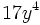 17y^4\;