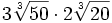 3\sqrt[3]{50} \cdot 2\sqrt[3]{20}\;