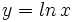 y=ln\,x