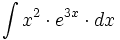 \int x^2 \cdot e^{3x} \cdot dx