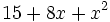 15+8x+x^2\;